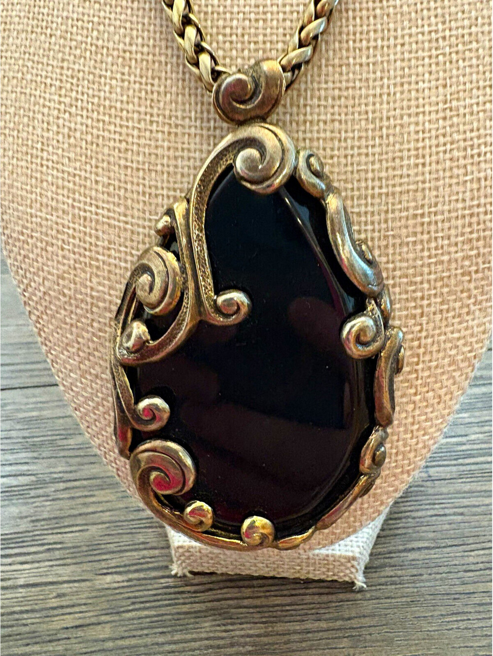 Les Bernard Inc. Pendant love witch Rope Necklace Signed
